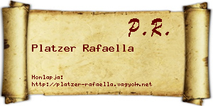 Platzer Rafaella névjegykártya